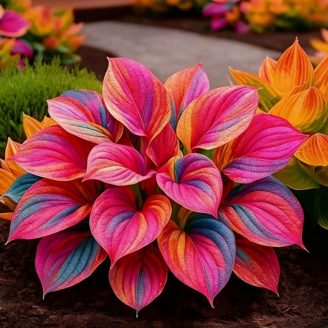 🌿 Rare Multicolor Hosta Seeds (Pack of 6 Color Seeds)